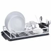 Rangement De Cuisine<Gifi Égouttoir à vaisselle avec porte-couverts gris noir