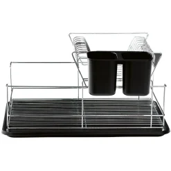 Rangement De Cuisine<Gifi Égouttoir avec plateau et supports couverts noirs 2 niveaux