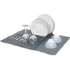 Rangement De Cuisine<Gifi Égouttoir avec tapis pliable gris foncé 11 rangées 12 picots