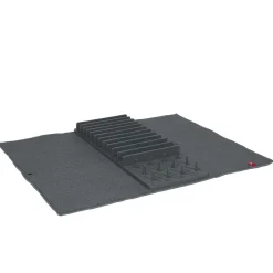 Rangement De Cuisine<Gifi Égouttoir avec tapis pliable gris foncé 11 rangées 12 picots