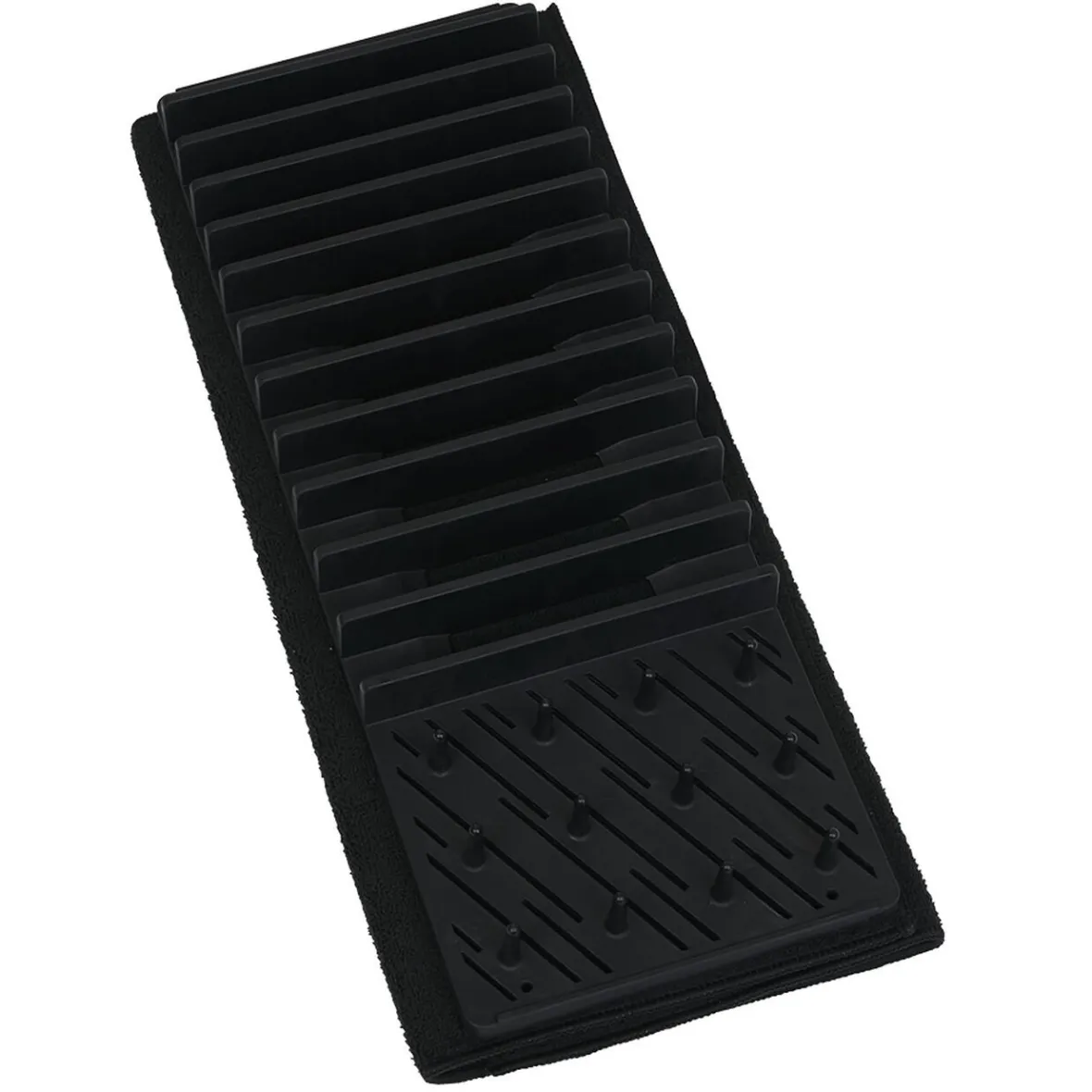 Rangement De Cuisine<Gifi Égouttoir avec tapis pliable noir 11 rangées 12 picots