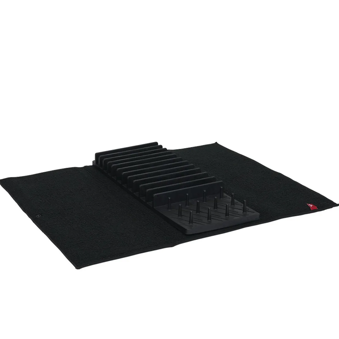 Rangement De Cuisine<Gifi Égouttoir avec tapis pliable noir 11 rangées 12 picots