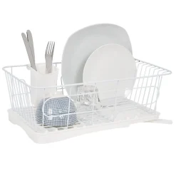 Rangement De Cuisine<Gifi Égouttoir blanc avec bac de récupération et gouttière d'écoulement