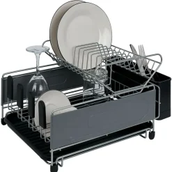 Rangement De Cuisine<Gifi Égouttoir extensible en métal et plastique gris 41,5x30xH23,5cm