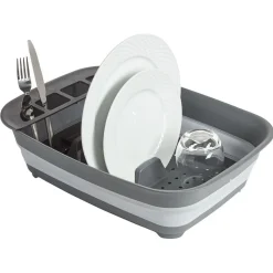 Rangement De Cuisine<Gifi Égouttoir rétractable plastique gris 45x32,5xH5,5/12cm