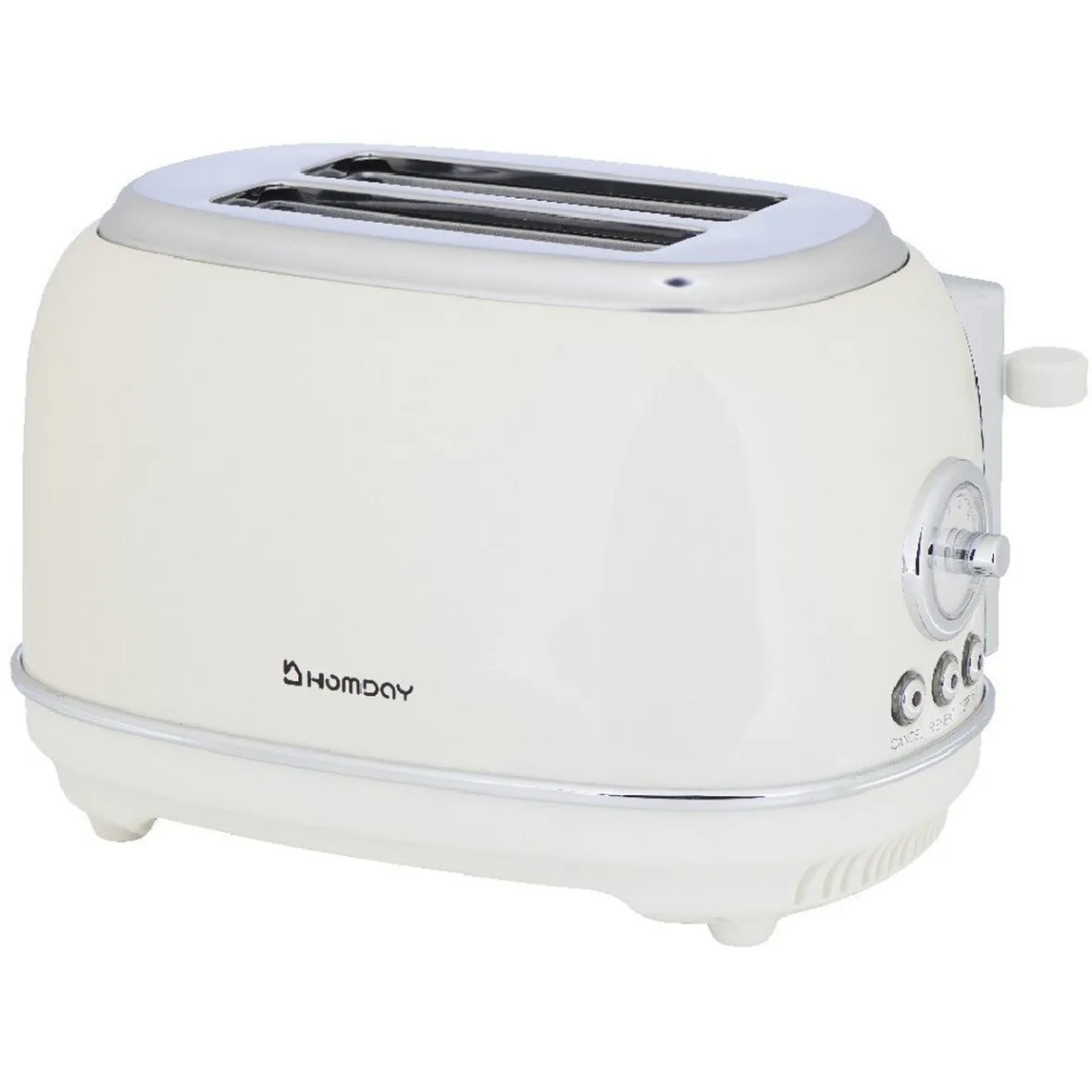 Petit Électroménager<Gifi Grille pain Homday retro blanc crème