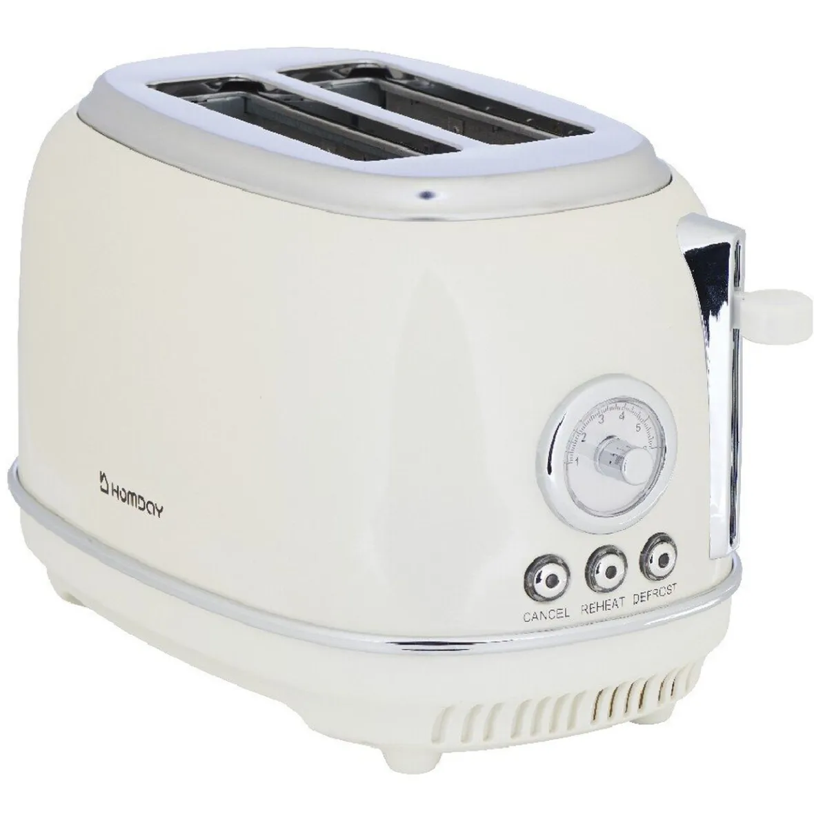 Petit Électroménager<Gifi Grille pain Homday retro blanc crème