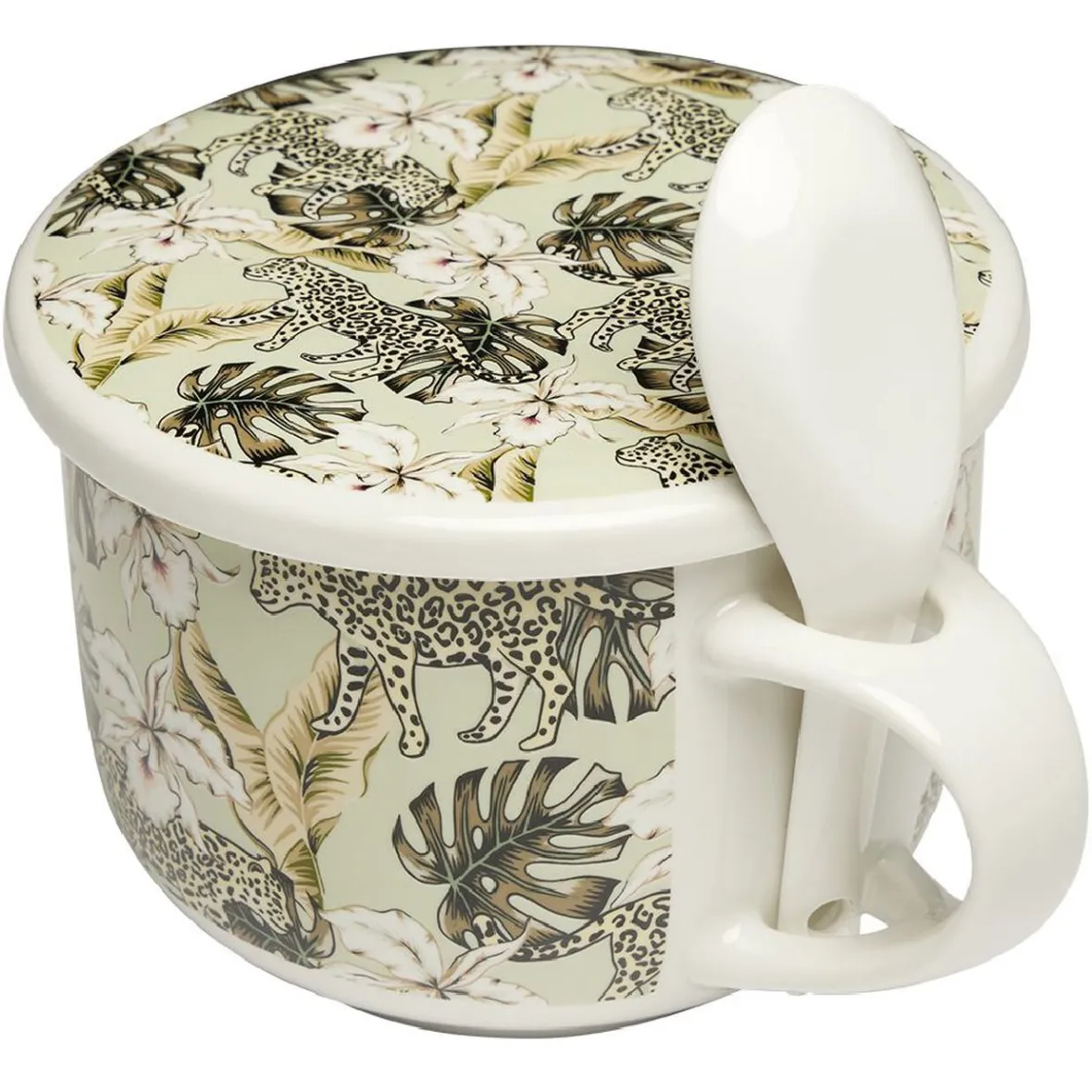 Gifi Jumbo en faïence avec couvercle et cuillère| Vaisselle Et Accessoires De Table