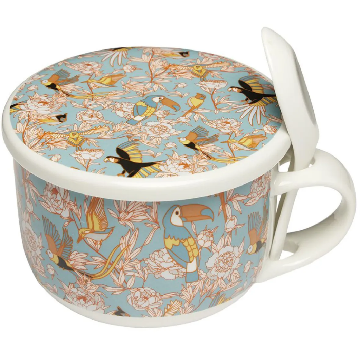 Gifi Jumbo en faïence avec couvercle et cuillère| Vaisselle Et Accessoires De Table