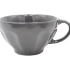 Gifi Jumbo en faïence côtelée 55 cl uni gris| Vaisselle Et Accessoires De Table
