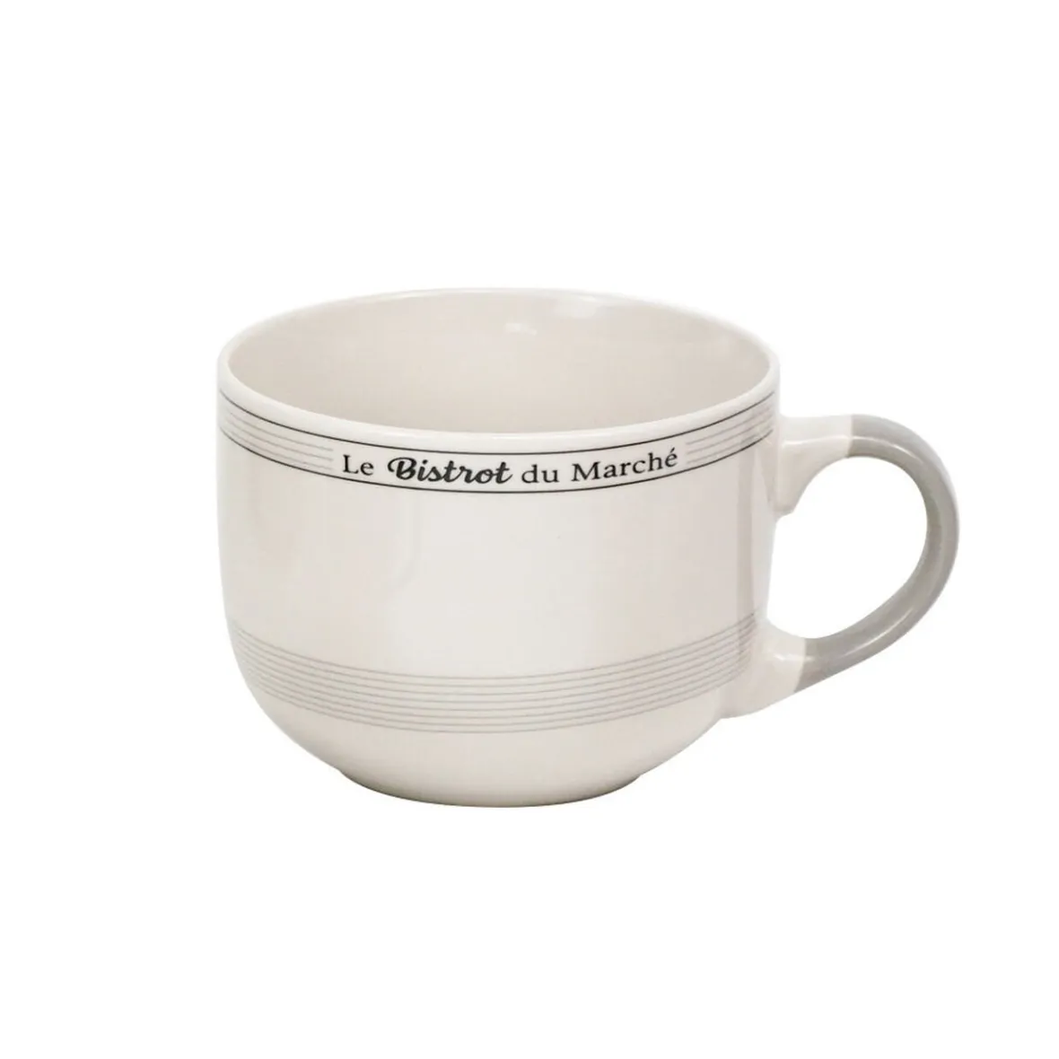 Gifi Jumbo en porcelaine design Bistrot du Marché 47 cl| Vaisselle Et Accessoires De Table
