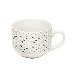 Gifi Jumbo en porcelaine motif triangle multicolore 47 cl| Vaisselle Et Accessoires De Table