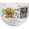 Gifi Jumbo en verre 70 cl transparent motif Menu Café| Vaisselle Et Accessoires De Table