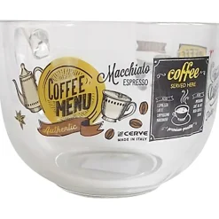 Gifi Jumbo en verre 70 cl transparent motif Menu Café| Vaisselle Et Accessoires De Table