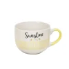 Gifi Jumbo porcelaine jaune avec inscription "Sunshine of my Life" 47 cl| Vaisselle Et Accessoires De Table