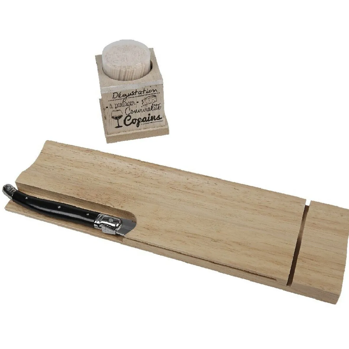 Gifi Kit à apéritif en bois| Vaisselle Et Accessoires De Table