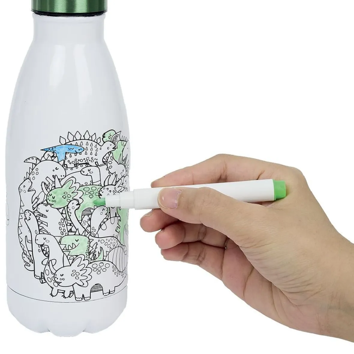 Conservation Alimentaire<Gifi Kit gourde isotherme 350mL à colorier avec 6 marqueurs
