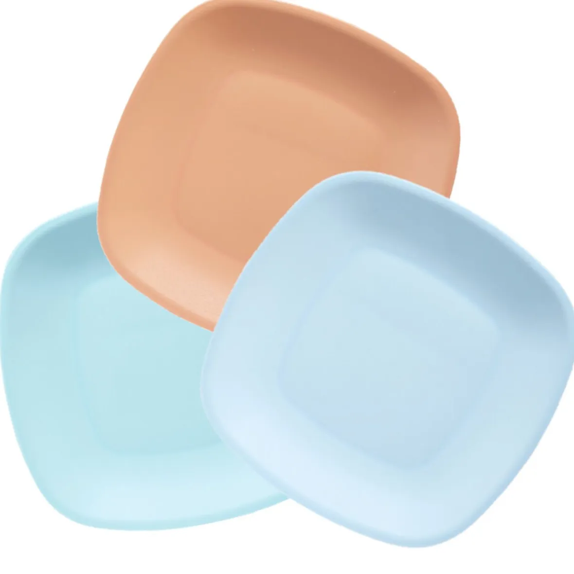 Gifi Lot de 3 assiettes colorées en plastique rigide| Vaisselle Et Accessoires De Table