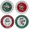 Gifi Lot de 4 assiettes dessert Disney Mickey porcelaine Ø19cm| Vaisselle Et Accessoires De Table