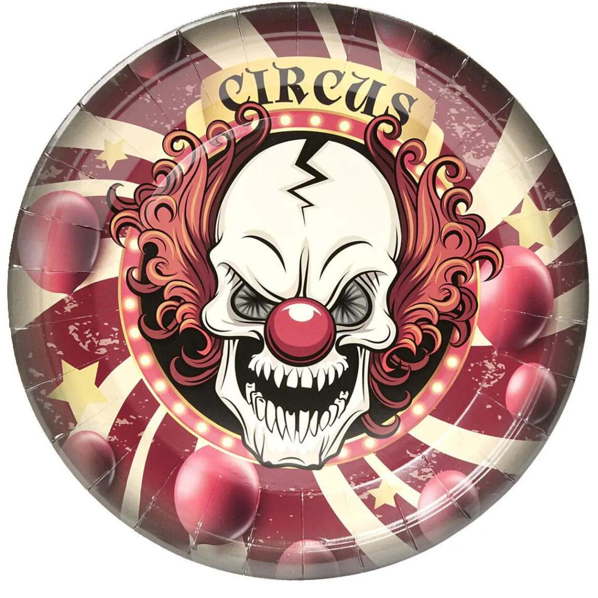 Vaisselle Et Accessoires De Table<Gifi Lot de 8 assiettes en carton Ø23cm design cirque Halloween