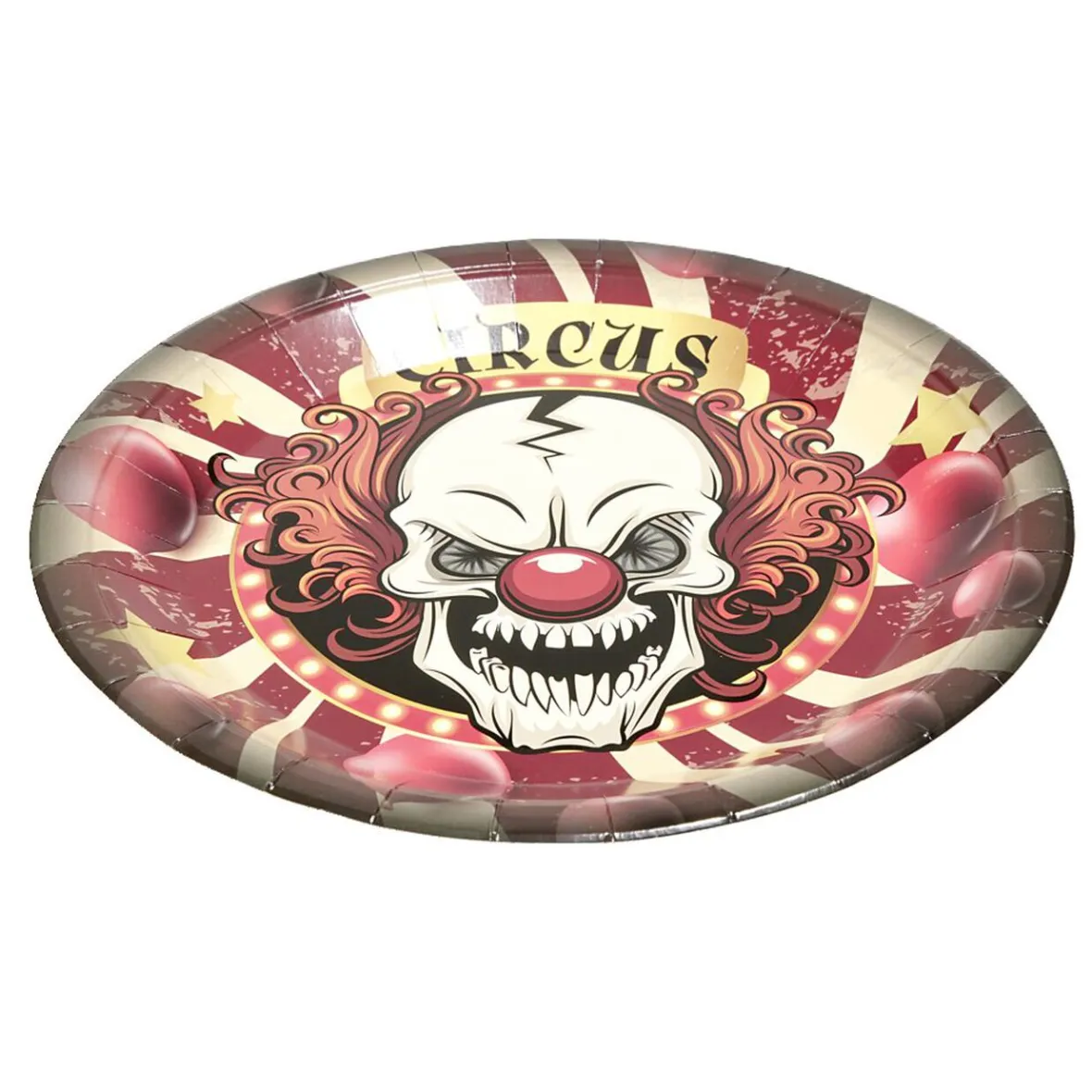 Vaisselle Et Accessoires De Table<Gifi Lot de 8 assiettes en carton Ø23cm design cirque Halloween