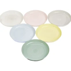 Gifi Lot de 6 assiettes en plastique réutilisable| Vaisselle Et Accessoires De Table