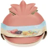 Gifi Lot de 3 assiettes plates en plastique forme ananas| Vaisselle Et Accessoires De Table