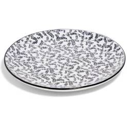 Gifi Lot de 4 assiettes plates rondes porcelaine Ø24 cm| Vaisselle Et Accessoires De Table