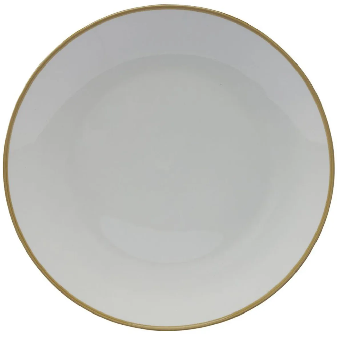 Vaisselle Et Accessoires De Table<Gifi Lot de 4 assiettes plates rondes porcelaine blanche avec liseré coloré