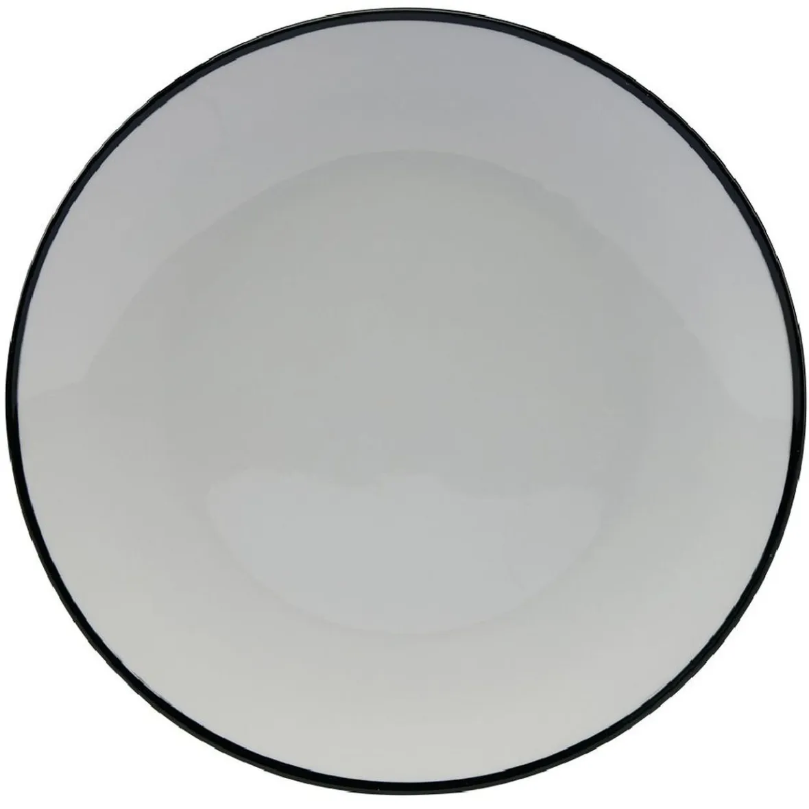 Vaisselle Et Accessoires De Table<Gifi Lot de 4 assiettes plates rondes porcelaine blanche avec liseré coloré