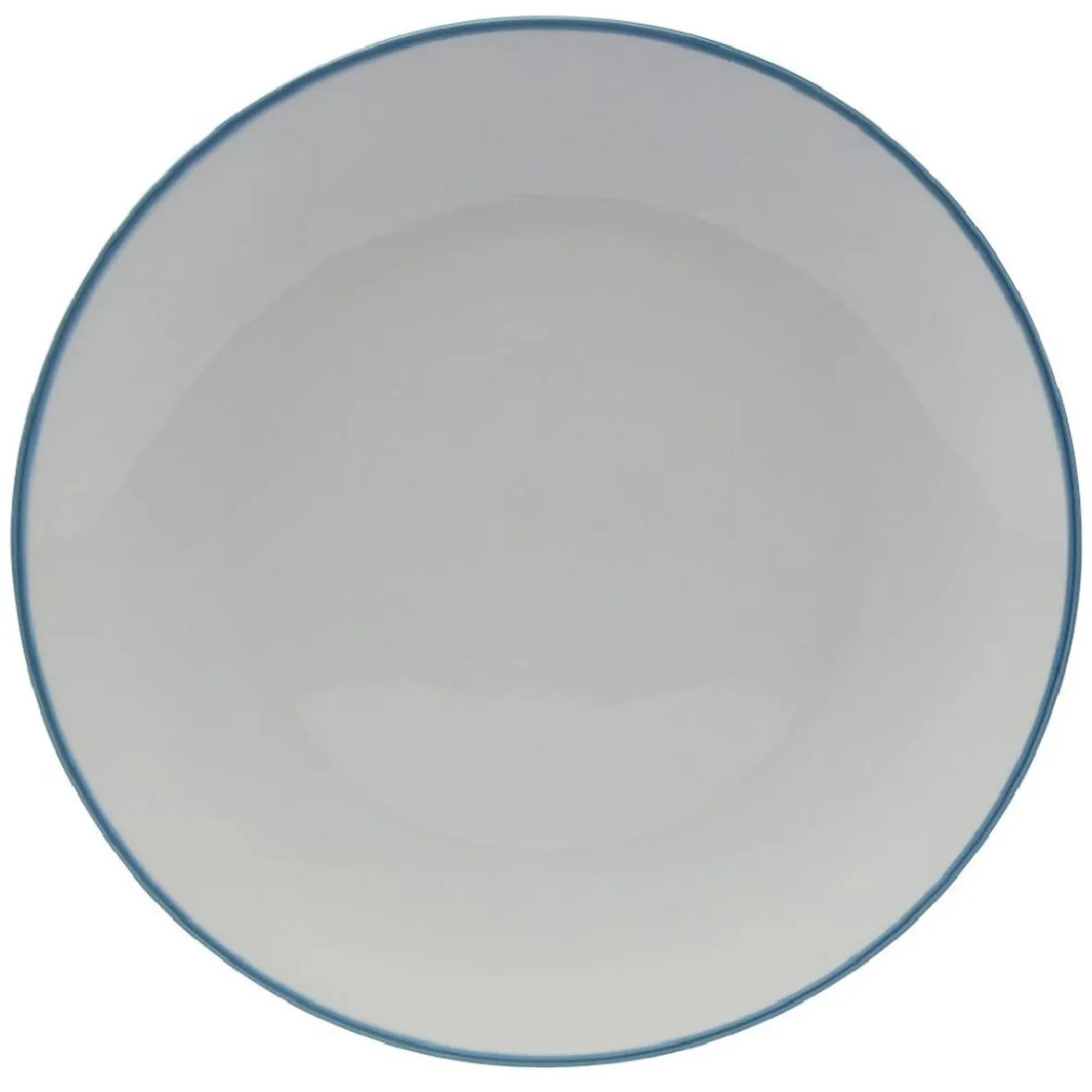 Vaisselle Et Accessoires De Table<Gifi Lot de 4 assiettes plates rondes porcelaine blanche avec liseré coloré
