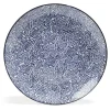 Gifi Lot de 4 assiettes plates Ø27cm porcelaine imprimé bleu et blanc| Vaisselle Et Accessoires De Table