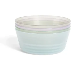 Gifi Lot de 4 bols pour enfant en plastique coloré Ø12xH.4,5cm| Vaisselle Et Accessoires De Table