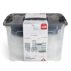Conservation Alimentaire<Gifi Lot de 25 boîtes alimentaires 150ml à 11L