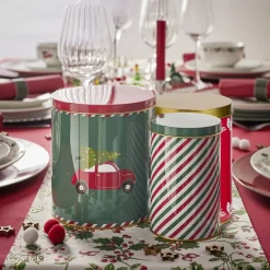 Conservation Alimentaire<Gifi Lot de 3 boîtes alimentaires en métal décor Noël 3 tailles