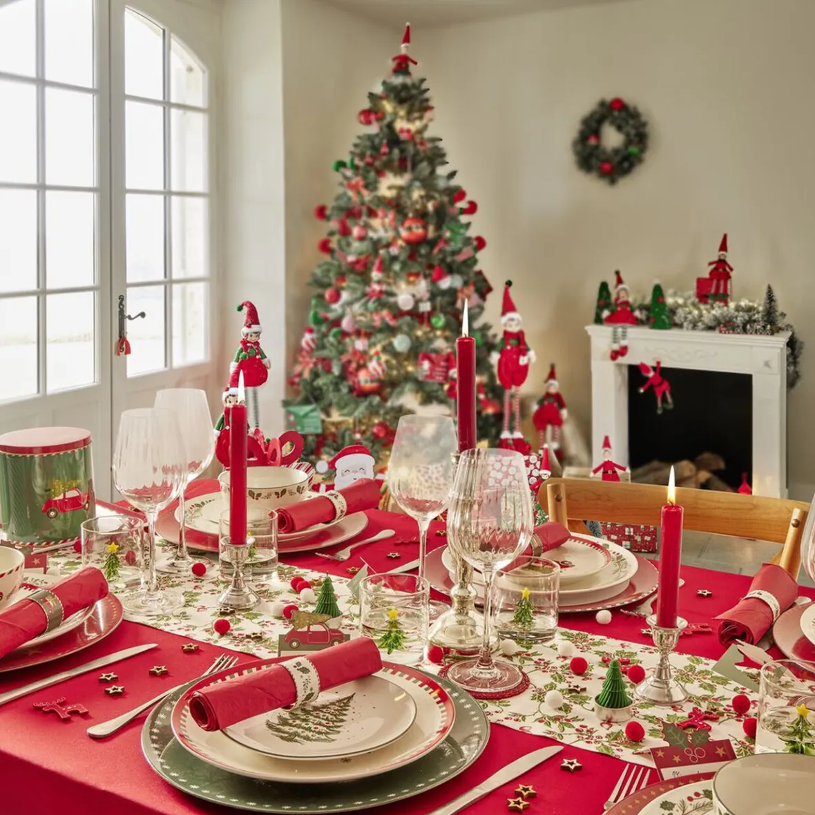 Conservation Alimentaire<Gifi Lot de 3 boîtes alimentaires en métal décor Noël 3 tailles