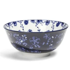 Gifi Lot de 4 coupelles 300ml porcelaine Ø15cm bleu et blanc| Vaisselle Et Accessoires De Table