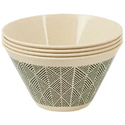 Vaisselle Et Accessoires De Table<Gifi Lot de 4 coupelles motif géométrique noir et beige