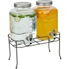 Vaisselle Et Accessoires De Table<Gifi Lot de 2 distributeurs de boisson 4L avec support en métal