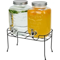 Vaisselle Et Accessoires De Table<Gifi Lot de 2 distributeurs de boisson 4L avec support en métal