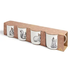 Gifi Lot de 4 mugs animaux 33,5cl| Vaisselle Et Accessoires De Table