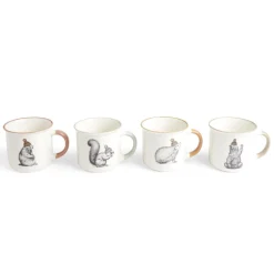 Gifi Lot de 4 mugs animaux 33,5cl| Vaisselle Et Accessoires De Table