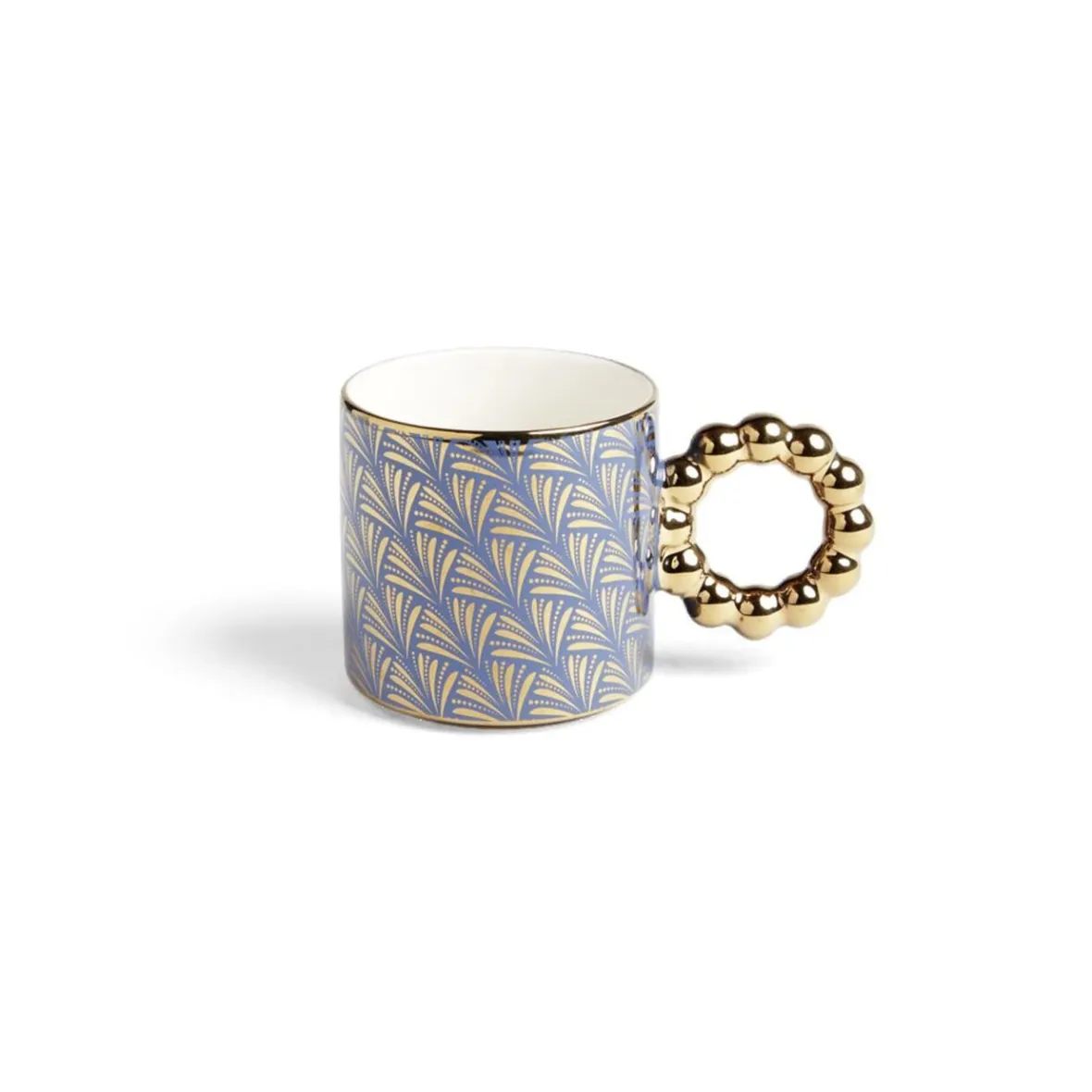 Vaisselle Et Accessoires De Table<Gifi Lot de 2 mugs 30cl design chic bleu foncé et doré