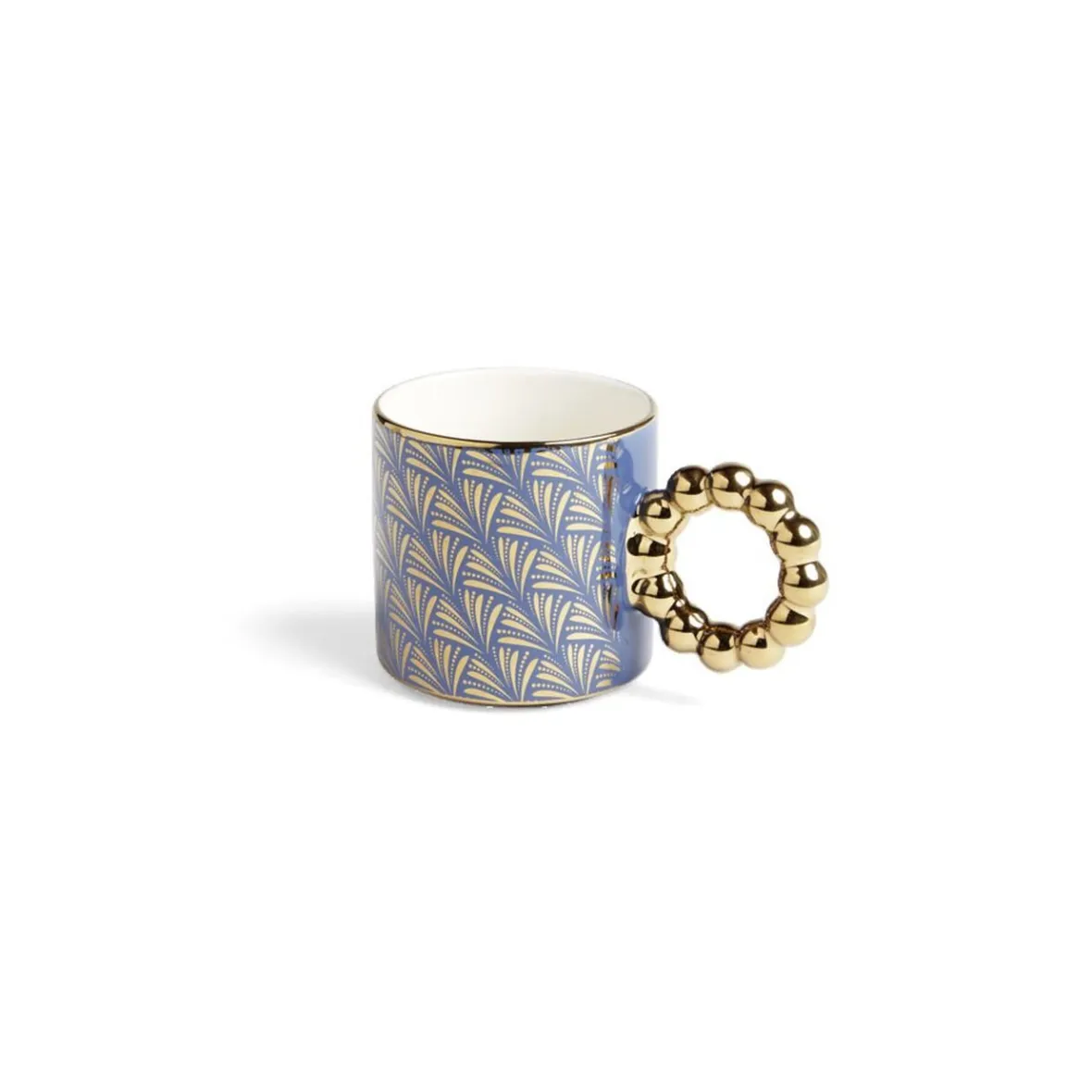 Vaisselle Et Accessoires De Table<Gifi Lot de 2 mugs 30cl design chic bleu foncé et doré