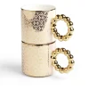 Gifi Lot de 2 mugs 30cl design chic rose et doré| Vaisselle Et Accessoires De Table