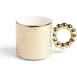 Gifi Lot de 2 mugs 30cl design chic rose et doré| Vaisselle Et Accessoires De Table