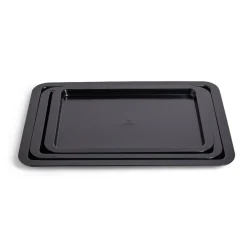 Cuisson<Gifi Lot de 3 plaques à four métal noir 38/43/48x29cm