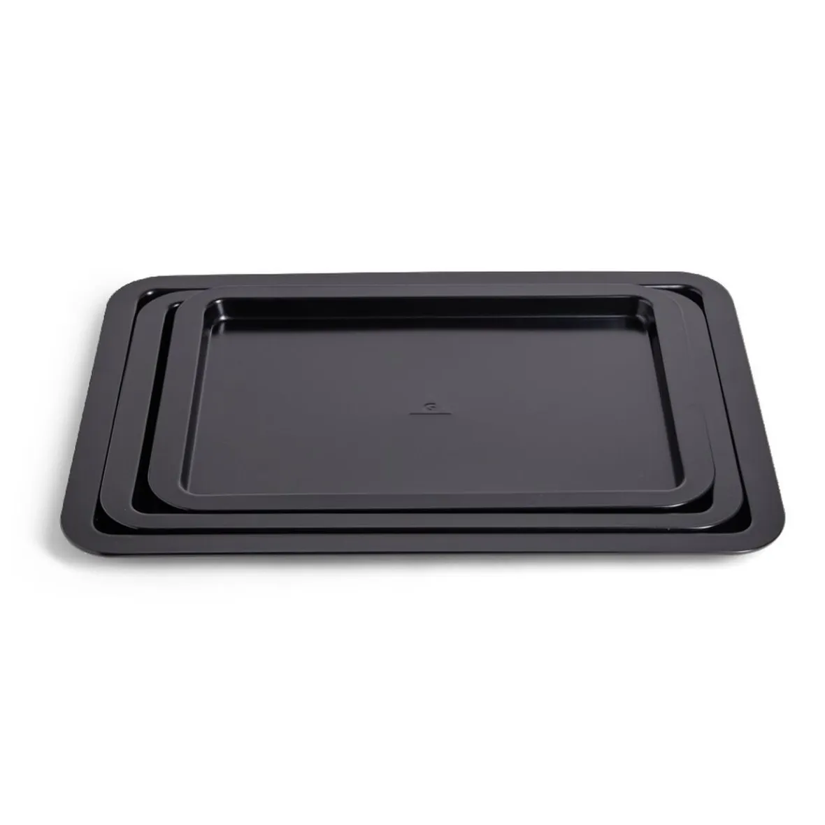 Cuisson<Gifi Lot de 3 plaques à four métal noir 38/43/48x29cm