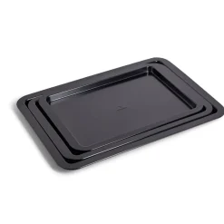 Cuisson<Gifi Lot de 3 plaques à four métal noir 38/43/48x29cm