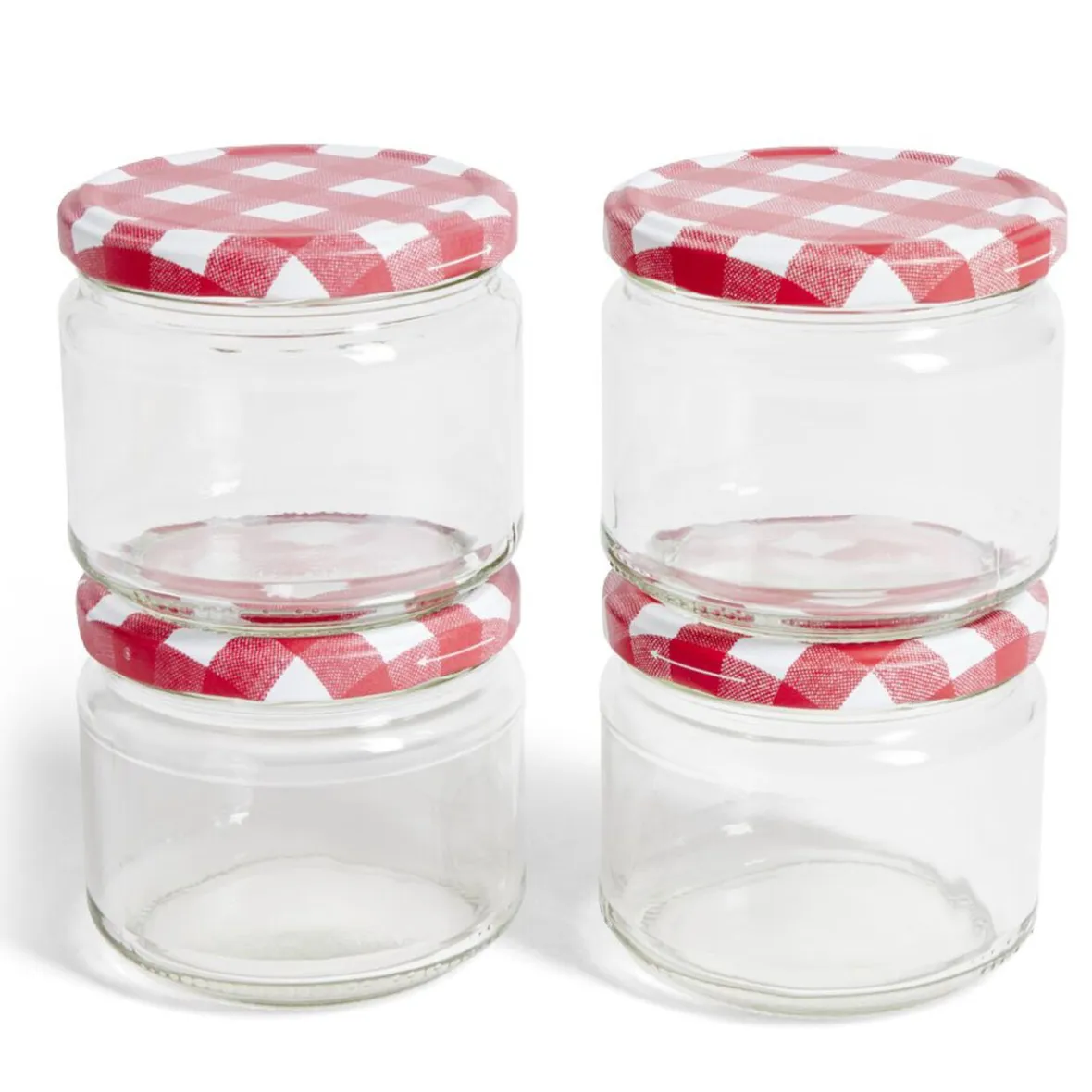 Vaisselle Et Accessoires De Table<Gifi Lot de 4 pots à confiture acier et verre Ø7,5xH8,7cm